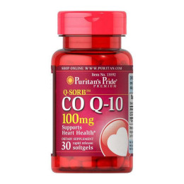 Коензим CO Q-10 100 mg (Q-SORB) 30 Softgels Puritan's Pride