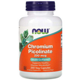 Chromium picolinate 200mcg 250 caps NOW