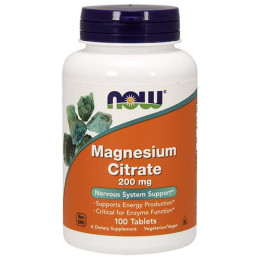 Magnesium Citrate 200mg 100 caps NOW