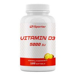 Витамин D3 Sporter Vitamin D3 5000 ME 120 софт гель Sporter