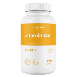 Вітамін D3 Sporter Vitamin D3 2000 ME 120 софт гель Sporter