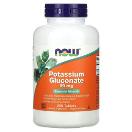 Potassium Gluconate 99mg 250tabl NOW