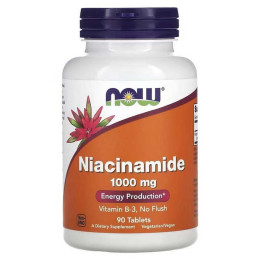 Нікотінамід Now Foods Niacinamide 1000 mg 90 tabs NOW