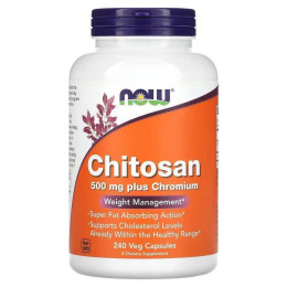 Хитозан Now Foods Chitosan Plus Chromium 500 mg 240 caps NOW