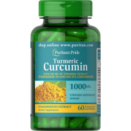 Куркумін Puritan's Pride Turmeric Curcumin 1000 mg with BioPerine 5 mg 60 Capsules Puritan's Pride