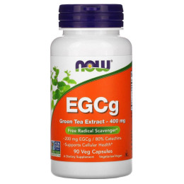 Экстракт зеленого чая ЭГКГ Now Foods (Vegetarian EGCg Green Tea Extract) 400 мг 90 растительных капсул