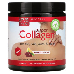 Супер коллаген тип 1 и 3 Neocell (Super Collagen) со вкусом ягоды-лимон 198 г