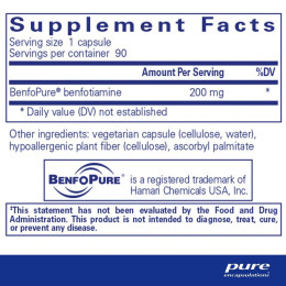 Бенфотиамин Pure Encapsulations (BenfoMax) 90 капсул