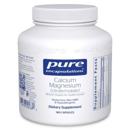 Кальций Магний цитрат / малат Pure Encapsulations (Calcium Magnesium Citrate Malate) 180 капсул