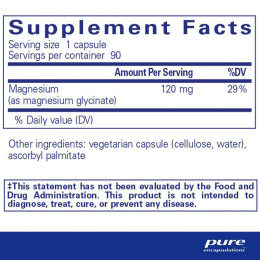 Магний Глицинат Pure Encapsulations (Magnesium Glycinate) 90 капсул