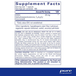 ДГЭА Pure Encapsulations (DHEA) 25 мг 180 капсул