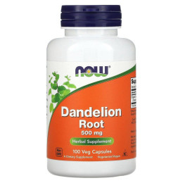 Корень одуванчика Now Foods (Dandelion Root) 500 мг 100 растительных капсул