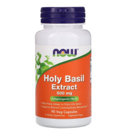 Экстракт священного базилика Now Foods (Holy Basil Extract) 500 мг 90 растительных капсул