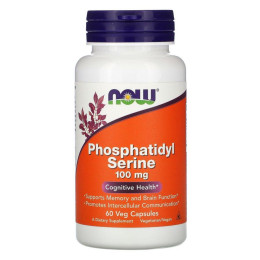 Фосфатидилсерин Now Foods (Phosphatidyl Serine) 100 мг 60 вегетарианских капсул