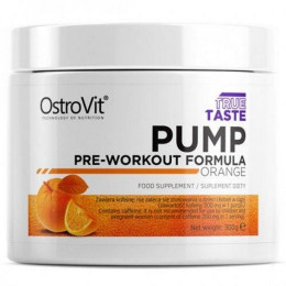 Передтренувальний комплекс, апельсин, PUMP Pre-Workout, orange, OstroVit, 300 г