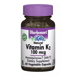 Витамин К2 Bluebonnet Nutrition (Vitamin K2) 100 мкг 50 гелевых капсул