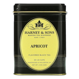 Harney & Sons, Абрикос, ароматный черный чай, 4 унции (112 г)