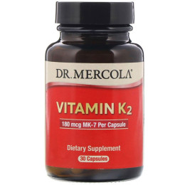 Витамин К2 Dr. Mercola (Vitamin K2) 180 мкг 30 капсул