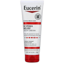 Крем для тела Eczema Relief, подходит для кожи, пораженной экземой, бе отдушек, Eucerin, 8,0 унц. (226 г)