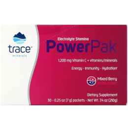 Электролиты Trace Minerals Research (Electrolyte Stamina Power Pak) 30 пакетиков с ягодным вкусом