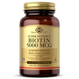 Біотин Solgar (Biotin) 5000 мкг 50 капсул