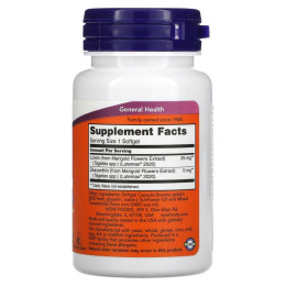 Лютеин и Зеаксантин Now Foods (Lutein & Zeaxanthin) 60 мягких желатиновых капсул