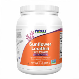 Sunflower Lecithin Pure Powder 1lb - 454g Now Foods