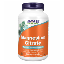 Magnesium Citrate - 240 vcaps Now Foods