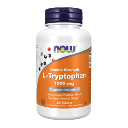 L-Tryptophan Double Strength 1000mg - 60 tabs Now Foods