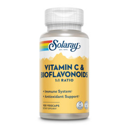 Vitamin C & Bioflavonoids 1:1 500mg - 100 vcaps Solaray