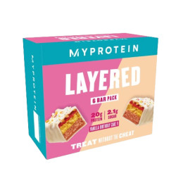 Layered Bar - 12x60g Vanilla Birthday Cake Myprotein