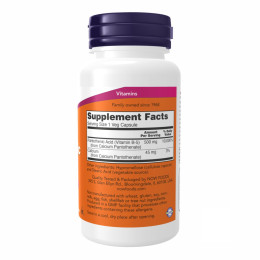 PANTOTHENIC ACID 500mg - 100 vcaps Now Foods