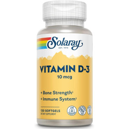 Vitamin D-3 400 IU 120 Softgels Solaray