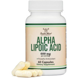 Альфа-липоевая кислота Double Wood Alpha Lipoic Acid 600 mg (на 2 капсулы), 60 capsules