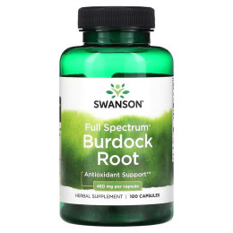 Корінь лопуха Swanson Burdock Root, 460 mg, 100 Caps Swanson