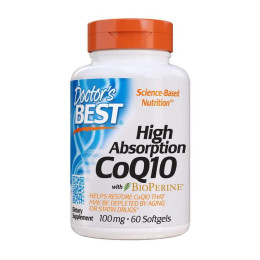 Коэнзим Q10 с биоперином Doctor’s Best High Absorption CoQ10 100 mg with BioPerine 60 caps Doctor's Best