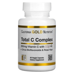 Комплекс із вітаміном C Total C Complex 500 mg 60 Veggie Capsules California Gold Nutrition