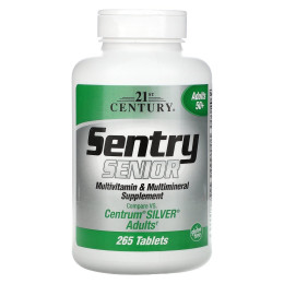 Sentry Senior Multivitamin & Mineral Supplement Adults 50+ 265 Tablets 21st Century