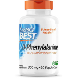 D-Phenylalanine, 500 mg, 60 Veggie Caps Doctor's Best