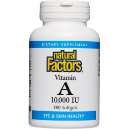 Vitamin A, 3000 mcg (10,000 IU), 180 Softgels Natural Factors