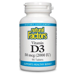 Вітамин Vitamin D3 50 mcg 2,000 IU 90 Tablets Natural Factors