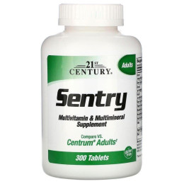 Sentry Adult Multivitamin & Multimineral 300 tabs 21st Century