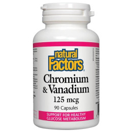 Хром и Ванадий Chromium & Vanadium 125 mcg 90 Capsules Natural Factors