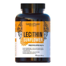 Лецитин подсолнечный GoldenPharm (Sunflower Lecithin) 562 мг 120 капсул