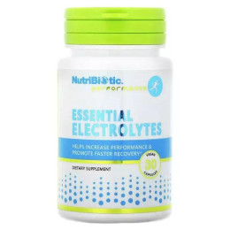 Незамінні електроліти, Essential Electrolytes, NutriBiotic, 30 вегетаріанських капсул