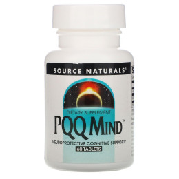 ПХХ для мозга, пирролохинолинхинон, метоксантин, PQQ Mind, Source Naturals, 60 таблеток