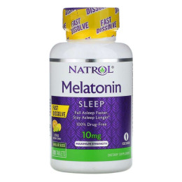 Мелатонин быстрого высвобождения Natrol (Melatonin) 10 мг 100 таблеток со вкусом цитрусовых