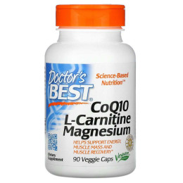 Коэнзим Q10 L-Карнитин Магний, CoQ10 L-Carnitine Magnesium, Doctor's Best, 90 вегетарианских капсул