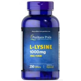 Л-лізин Puritan's Pride (L-Lysine) 1000 мг 250 капсул