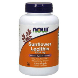 Лецитин Now Foods (Sunflower Lecithin) 1200 мг 100 капсул